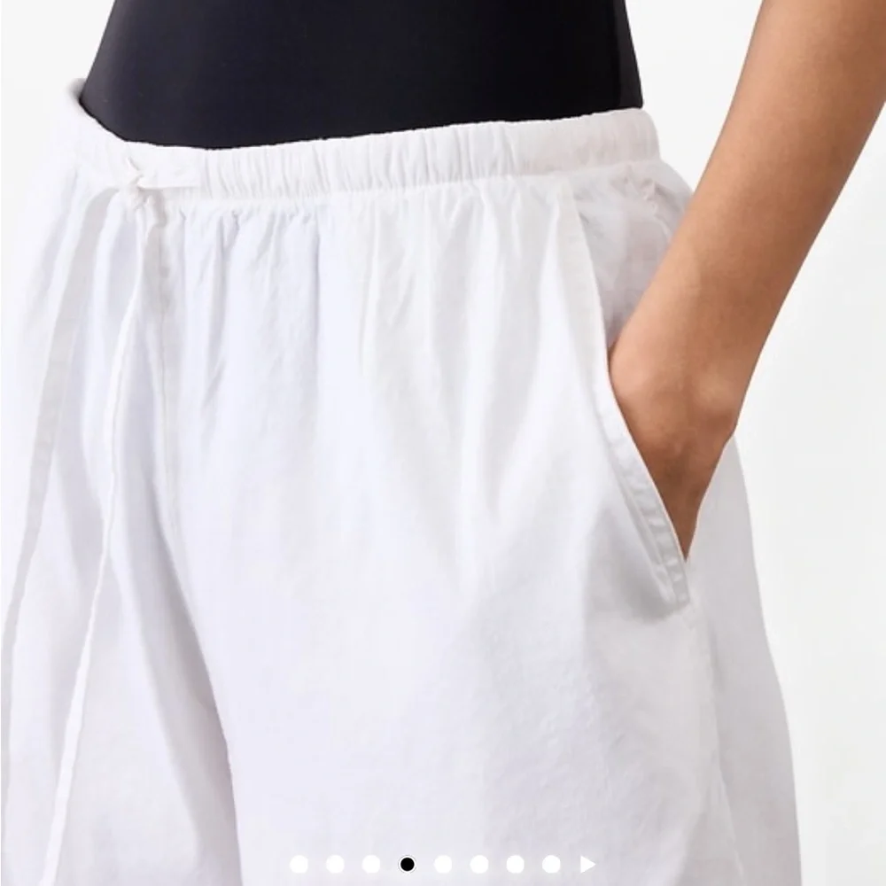 NEW Athleta Wide leg Paradise Drawstring Pants Petite Small White - Picture 10 of 12